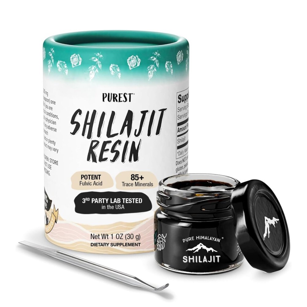 Pure Himalayan Shilajit, High Nutritional Potency, Grade A Shilajit Resin with 85+ Plant-Derived Trace Minerals and Fulvic Acid, Energy & Immune Suport for Men and Women, 3rd Party US Lab Tested (30g)