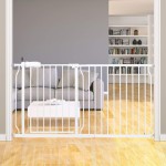 HOOEN Extra Wide Baby Gate for Stairs Doorways Hallways Tension Baby Gate Walk Through Child Gates for Kids or Pets Indoor Safety Gates 57.5-62 Inch