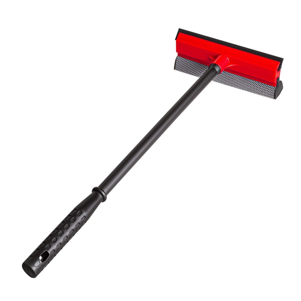 DSV Standard Window Squeegee for Car Windows, 2-in-1 Window Cleaner for Car Windshield, Gas Station, Shower, and Glass | Auto Squeegee with 17.5 Handle, 8 Soft Rubber Blade & Highly Absorbent Sponge