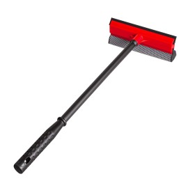 DSV Standard Window Squeegee for Car Windows, 2-in-1 Window Cleaner for Car Windshield, Gas Station, Shower, and Glass | Auto Squeegee with 17.5 Handle, 8 Soft Rubber Blade & Highly Absorbent Sponge