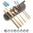 Travel Utensils Set with Case Reusable Portable Cutlery Set Stainless Steel 8pcs Including Dinner Knife Fork Spoon Chopsticks straws(Gold)