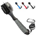 CHAMPKEY PRO Retractable Golf Club Brush - Oversized Brush Head with Soft Rubber Hand Grip & Retractable Groove Cleaner Golf Brush(Grey(1 Pcs))
