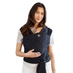 Moby Baby Wrap Carrier Classic by Petunia Pickle Bottom for Newborns to Toddlers (8-33lbs), Infant Sling Carrier, Lightweight & Hands Free Design, Adjustable for All Body Types (Terrazzo Black)