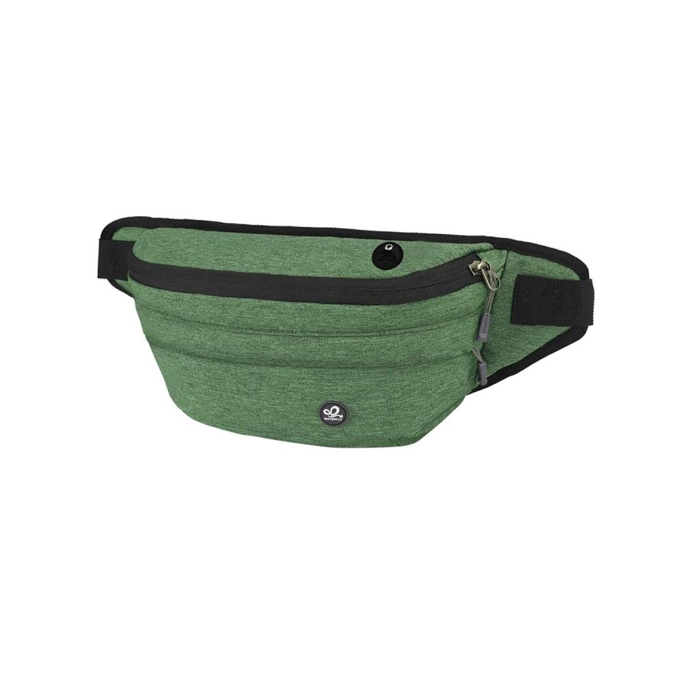 WATERFLY Fanny Pack for Men Women Water Resistant Large Hiking Waist Bag Pack Carrying All Phones for Running Walking Traveling (Green), (ONJ05)