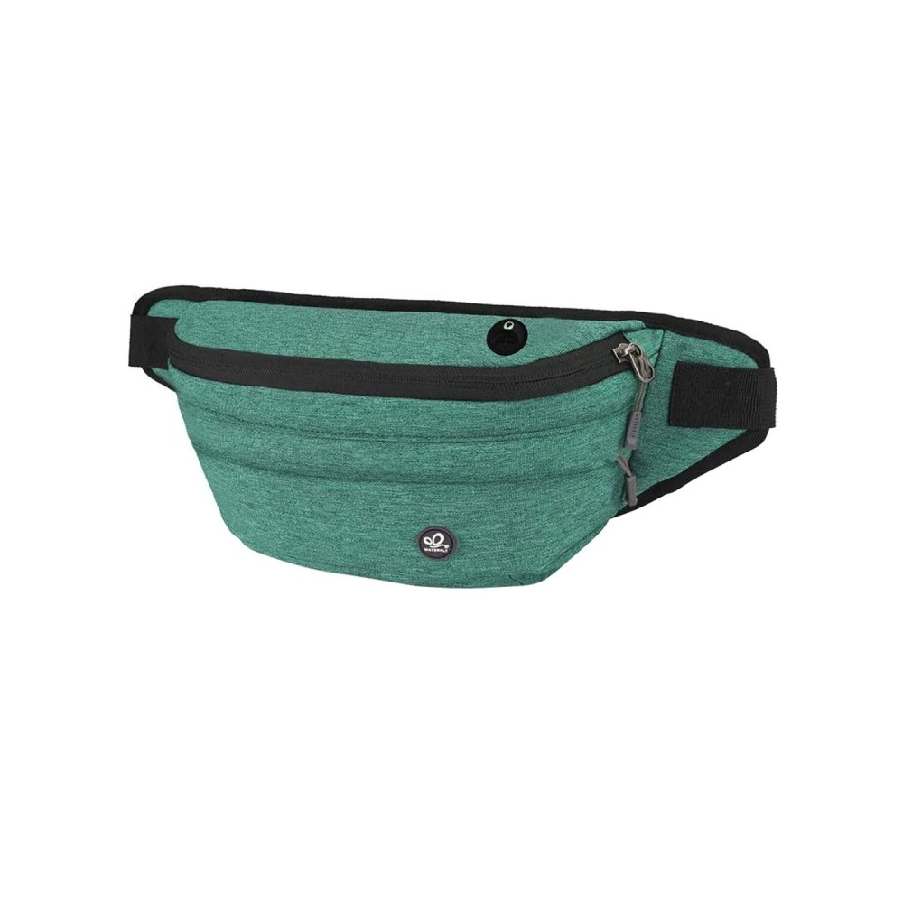 WATERFLY Fanny Pack for Men Women Water Resistant Large Hiking Waist Bag Pack Carrying All Phones for Running Walking Traveling (Dark Green), (ONJ05)