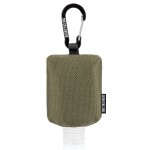 2nd Childhood Travel Hand Sanitizer Keychain - Small Refillable 2 oz Bottle with Clip-On Holder - Portable Sanitizer Case for Purse, Backpack, Gym Bag