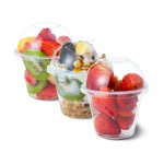 Aatriet 9 oz Clear Plastic Cups with Lids - 25 Sets Dessert Cups with Dome Lid (NO HOLE), Disposable Party Cup for Fruit/Ice Cream/Cupcake/Iced Cold Drinks
