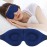 ZGGCD Sleep Mask for Side Sleeper, Light Blocking Sleeping Eye Mask for Women Men, 3D Contoured Cup Night Blindfold, Luxury Eye Cover Eyeshade with Adjustable Strap for Travel, Nap, Blue