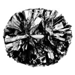 Hooshing 2PCS Black and Silver Pom Poms Cheerleading with Baton Handle for Team Spirit Sports Dance Cheering