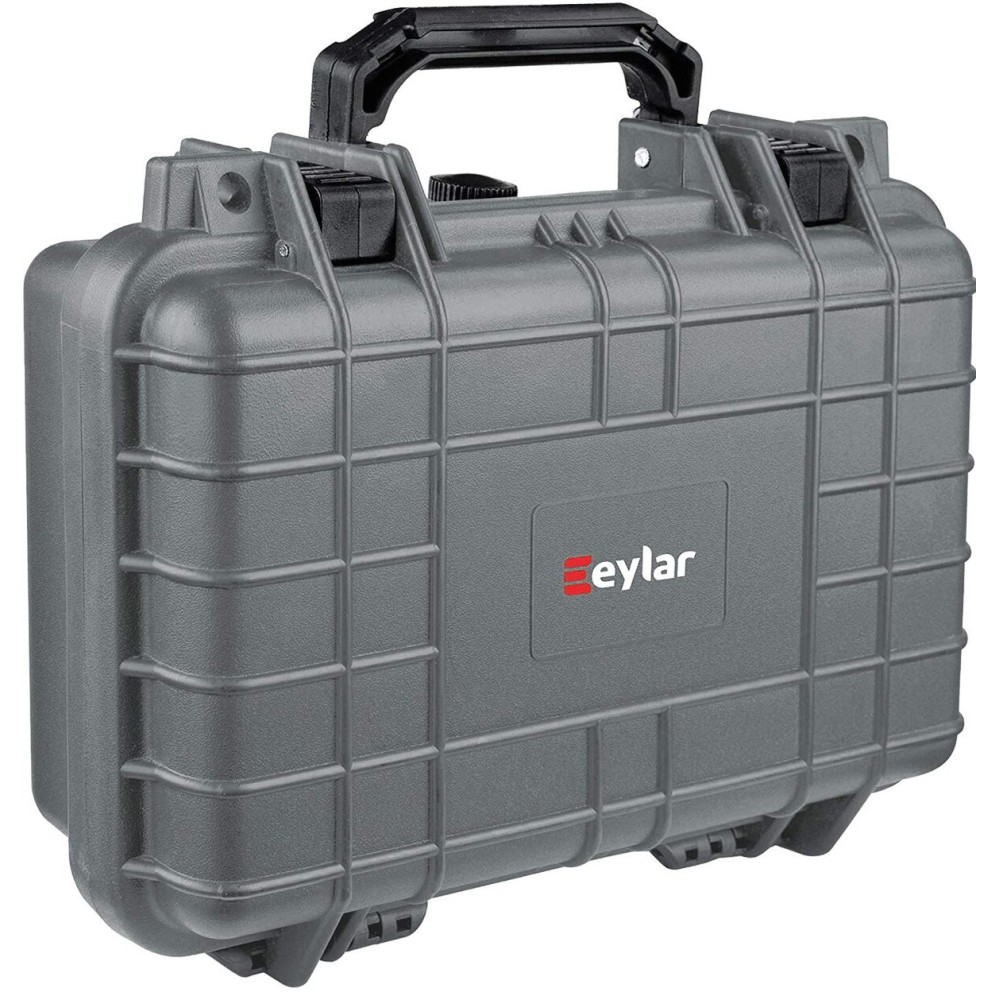 Eylar Hard Gun Case Water & Shock Proof With Foam TSA Approved 11.6 Inch 8.3 Inch 3.8 Inch (Gray)