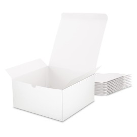 MALICPLUS 30 White 8x8x4 Inches Gift Boxes with Lids for All Occasions, Celebratory Events