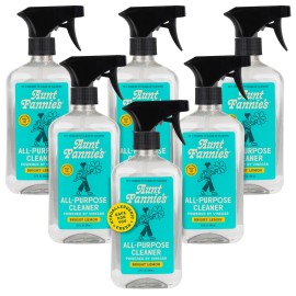 Aunt Fannie\'s All Purpose Household Cleaner, Multi-surface Spray, Powered by Vinegar for Kitchen, Bath, Windows and Countertops, Lemon Scent (Pack of 6)