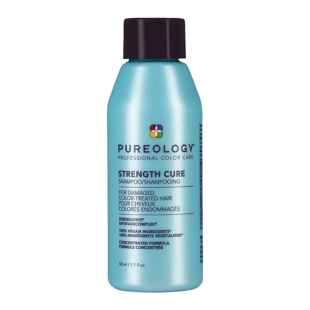 Pureology Strength Cure Shampoo - For Damaged or Color Treated Hair, Hair Strengthening & Prevents Breakage, Seals Split Ends, Vegan & Sulfate-Free, 1.7 Fl Oz