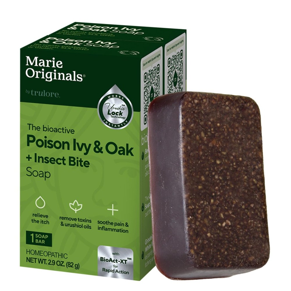 Marie Originals Poison Ivy Soap Bar | All Natural Poison Ivy Treatment | Anti-Itch Skin Cleanser Bar Wash for Poison Ivy, Poison Oak & Sumac | Soothes & Relieves Rashes | 2.9 Ounces (2 pack)
