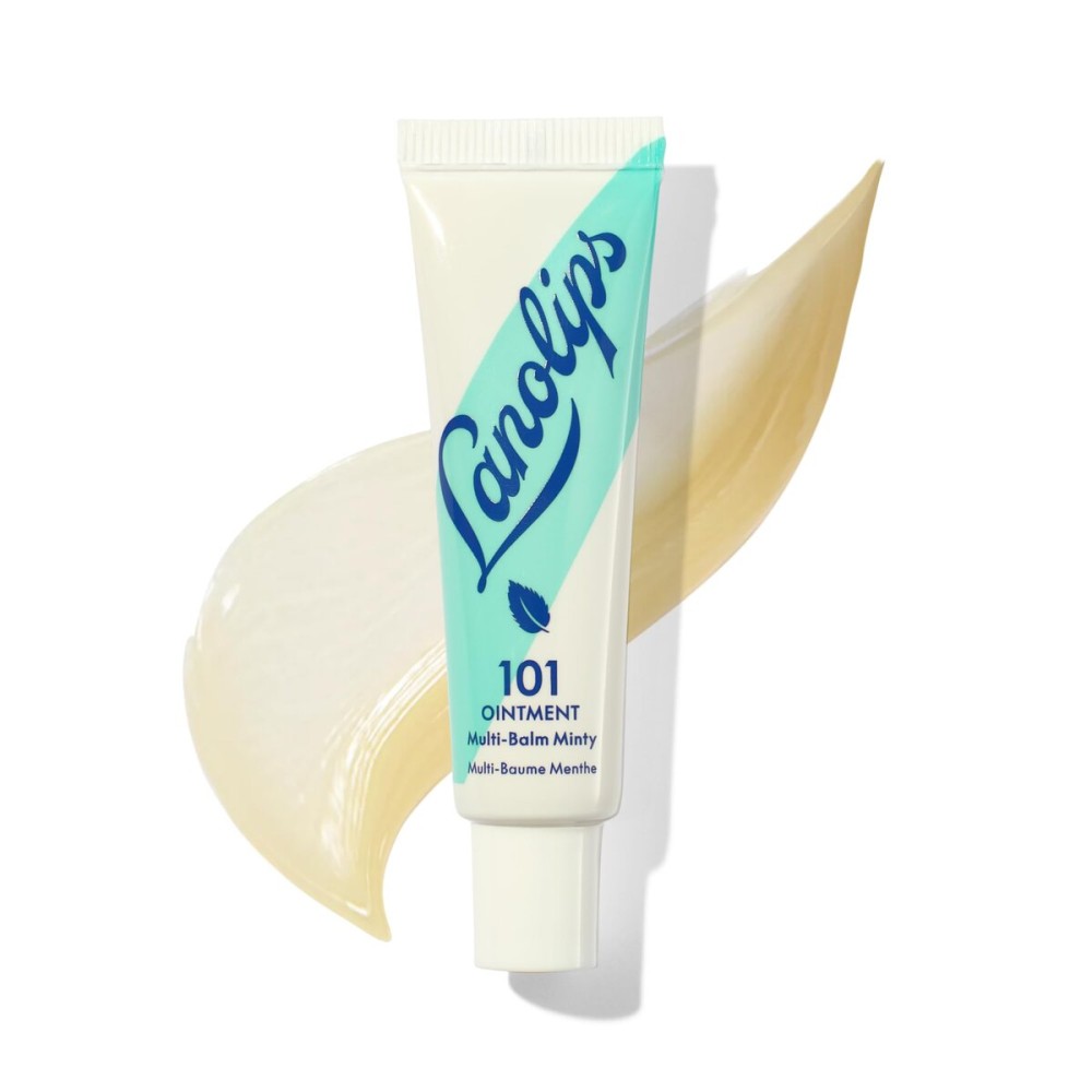 Lanolips 101 Ointment - Lanolin Lip Balm for Smooth, Hydrated & Healthy Lips - Multipurpose Lip Ointment with Lanolin Oil for Dry Lips, Cuticles & More - Peppermint (0.52 oz)