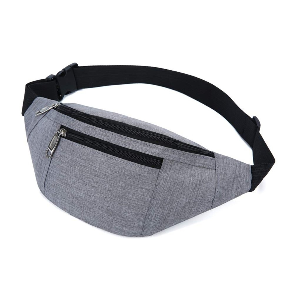 Fanny Pack for Men & Women, Fashion Waterproof Waist Packs with Adjustable Belt, Casual Bag Bum Bags for Travel Sports Running. (Light Grey)