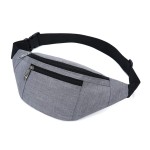 Fanny Pack for Men & Women, Fashion Waterproof Waist Packs with Adjustable Belt, Casual Bag Bum Bags for Travel Sports Running. (Light Grey)