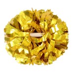 Hooshing 2PCS Gold Pom Poms Cheerleading Holographic Spot with Baton Handle for Girls Kids Team Spirit Sports Cheering