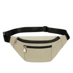 Fanny Pack for Men & Women, Fashion Waterproof Waist Packs with Adjustable Belt, Casual Bag Bum Bags for Travel Sports Running. (Beige)