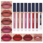 QiBest 7Pcs Matte Liquid Lipstick + 1Pcs Lip Plumper Makeup Set Kit, Pigmented Long Lasting Lip Gloss Set, Velvet Waterproof Halloween Lip Makeup Valentine\'s Gift Sets for Girls and Women