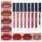 QiBest 7Pcs Matte Liquid Lipstick + 1Pcs Lip Plumper Makeup Set Kit, Pigmented Long Lasting Lip Gloss Set, Velvet Waterproof Halloween Lip Makeup Valentine\'s Gift Sets for Girls and Women