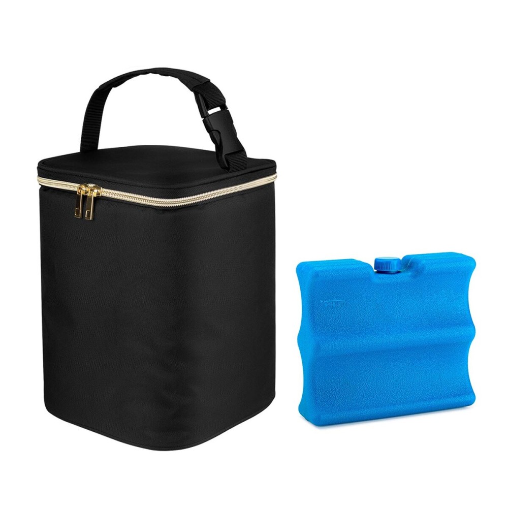 Teamoy Breastmilk Cooler - Bottle Bag for 4 Large 9 Oz Bottles, Perfect for Working Moms, Black