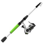 Zebco Roam Spinning Reel and Telescopic Fishing Rod Combo, Extendable 19-Inch to 6-Foot Telescopic Fishing Pole with ComfortGrip Rod Handle, Instant Anti-Reverse Fishing Reel, Green