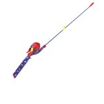 Zebco Kids Splash Floating Spincast Reel and Fishing Rod Combo, 29-Inch 1-Piece Fishing Pole, Size 20 Reel, Right-Hand Retrieve, Pre-Spooled with 6-Pound Cajun Line, Blue