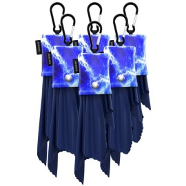 Purgenic Microfiber Cloth & Glasses Wipes (6 Pack) Lens & Glasses Cleaning Cloth - Eyeglass Cleaner - Camera Lenses & Gadget Delicate Screens - Blue