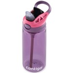 Contigo Aubrey Kids Water Bottle, 20oz, Eggplant, Spill-Proof Lid, Dishwasher Safe, Easy Clean, Purple and Pink