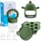Baby Fruit Food Feeder Breastmilk Popsicle Molds for Teething Relief - 3 Pack Feeding Sets -1 Freezer Tray with Lid & 1 Teether & 1 Silicone Pacifier + 3 Extra Sizes Infant Feed Mesh (Olive Green)