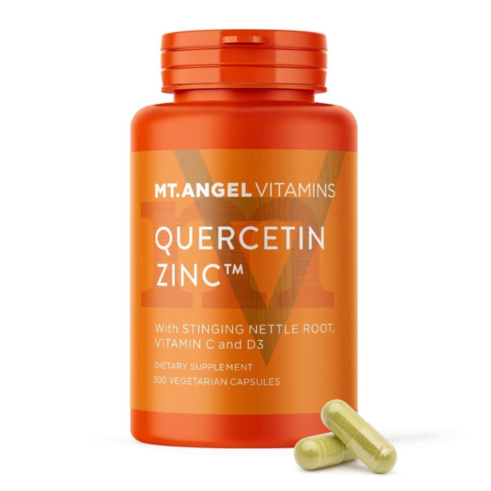 Mt. Angel Vitamins - Zinc Quercetin with Bromelain Supplement - Immune Support & Respiratory Health - Quercetin 500mg Capsules | Zinc 50mg | Vitamin C Capsules | Immune Booster for Adults - 300ct.