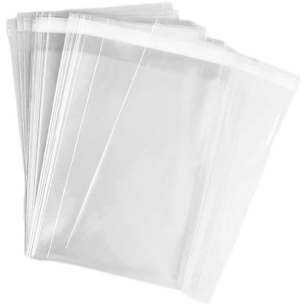 200 pcs Clear 6 x 9 Self Seal Cello Cellophane Bags Resealable Poly Bags 2.8 mils for Cookie, Candy, Gift Bakery, Prints, Photos, Cards & Envelopes, Party Decorative