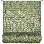 Yeacool Camo Mesh Netting Camouflage Netting Military Surplus Hunting Blind Net for Military Theme Party Decorations Backdrop Sunshade Car Cover Camping Shooting (Woodland Camo, 10ftx13ft, 3m*4m)