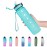 EYQ 32 oz Water Bottle with Time Marker, Carry Strap, Leak-Proof Tritan BPA-Free, Ensure You Drink Enough Water for Fitness, Gym, Camping, Outdoor Sports (Mint Green)