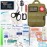 FalconTac 200 Pieces First Aid Kit IFAK Survival Kit Molle System Compatible Pouch, Emergency Kit Gift for Men, Dad, Husband, for Outdoor, Camping, Hunting, Hiking, Home, Earthquake, Disasters Tan