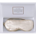ZIMASILK Adjustable 100% 22 Momme Mulberry Silk Sleep Mask for Sleeping, Filled with Premium Mulberry Silk, Softest & Breathable Eye Sleeping Mask (Beige)