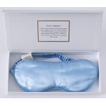 ZIMASILK Adjustable 100% 22 Momme Mulberry Silk Sleep Mask for Sleeping, Filled with Premium Mulberry Silk, Softest & Breathable Eye Sleeping Mask (Sky Blue)