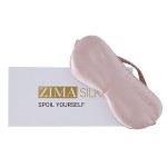 ZIMASILK 100% 22 Momme Pure Mulberry Silk Sleep Mask,Filled with 100% Mulberry Silk,Silk Wrapping Strap- Super Soft & Comfortable Sleep Eye Mask for Sleeping (Light Plum)