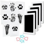 4-Pack Baby Inkless Hand and Footprint Kit Paw Nose Print Kit for Dogs Cats Pets Clean Touch Ink Pad for Baby Pets Newborn Keepsake Mess-Free Ink Pad