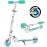 BELEEV V1 Scooters for Kids, 2 Wheel Folding Kick Scooter for Girls Boys, 3 Adjustable Height, Light Up Wheels, Lightweight Push Scooter with Kickstand for Children Ages 3-12 (Aqua)