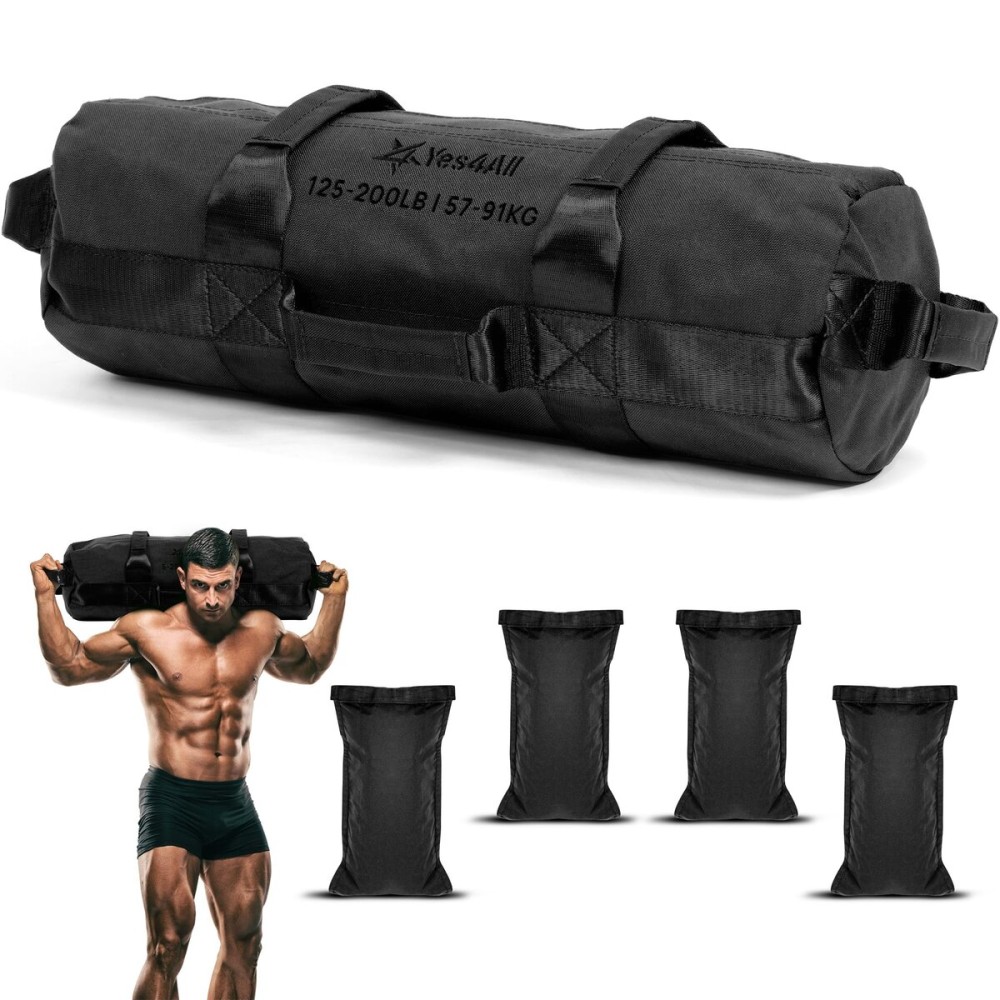 Yes4All Sandbags for Working Out, Unfilled Adjustable Sand Bags for Weight Training with Handles, Multiple Colors & Sizes 5-200lbs