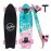 BELEEV Cruiser Skateboards for Beginners, 27 Inch Complete Skateboard for Kids Ages 3-12, Teens Adults, 7 Ply Canadian Maple Double Kick Deck Concave Trick Skateboard (Pink)