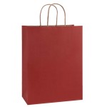 BagDream Gift Bags 10x5x13 Inches 50Pcs Red Stripes Large Kraft Paper Bags with Handles Bulk for Shopping, Merchandise, Retail, Party Favor, Christmas, Recycled Paper Sacks