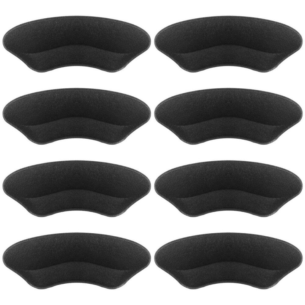 Makryn Premium Heel Pads Inserts Grips Liner for Men Women,Back of Heel Protectors Cushions Prevent Too Big Shoe from Slipping,Blisters,Filler for Loose Shoe Fit (Black 4Pairs)