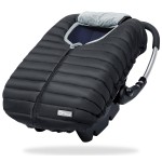 Orzbow Winter Carseat Cover for Baby, Baby Car Seat Cover for Boys & Girls, Warm Infant Car Seat Covers with Plush Lining for Cold Weather, Waterproof, Universal Fit, Newborn Essentials, Black