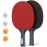 Glymnis Ping Pong Paddle Set Table Tennis Set with Retractable Net, Table Tennis Rackets, Balls and Carry Bag, Ping Pong Game Accessories for Indoor Outdoor