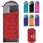 oaskys Camping Sleeping Bag - 3 Season Warm & Cool Weather - Summer Spring Fall Lightweight Waterproof for Adults Kids - Camping Gear Equipment, Traveling, and Outdoors