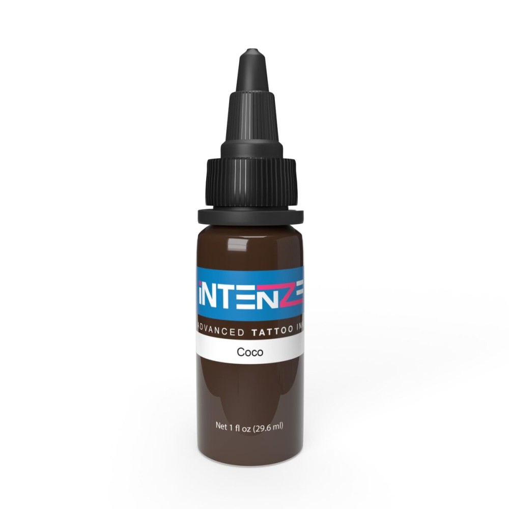 Intenze Tattoo Inks (1 oz, Coco) with Excellent Long-Lasting Opacity, Made in USA, Exceptional Skin Coverage, Sterilized and Direct from The Manufacturer.