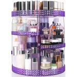 HEMTROY 360 Degree Rotating Makeup Organizer, Extra Large Capacity Cosmetics Organizer, Removable 7 Layers Skincare Organizers, Spinning Perfume Organizer, Dresser Organizer Countertop (Purple)